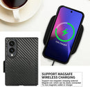 Galaxy Z Fold 8 Wide Wallet Case with Card Slots, RFID Blocking, Magnetic Ring & Hinge Protection – Black