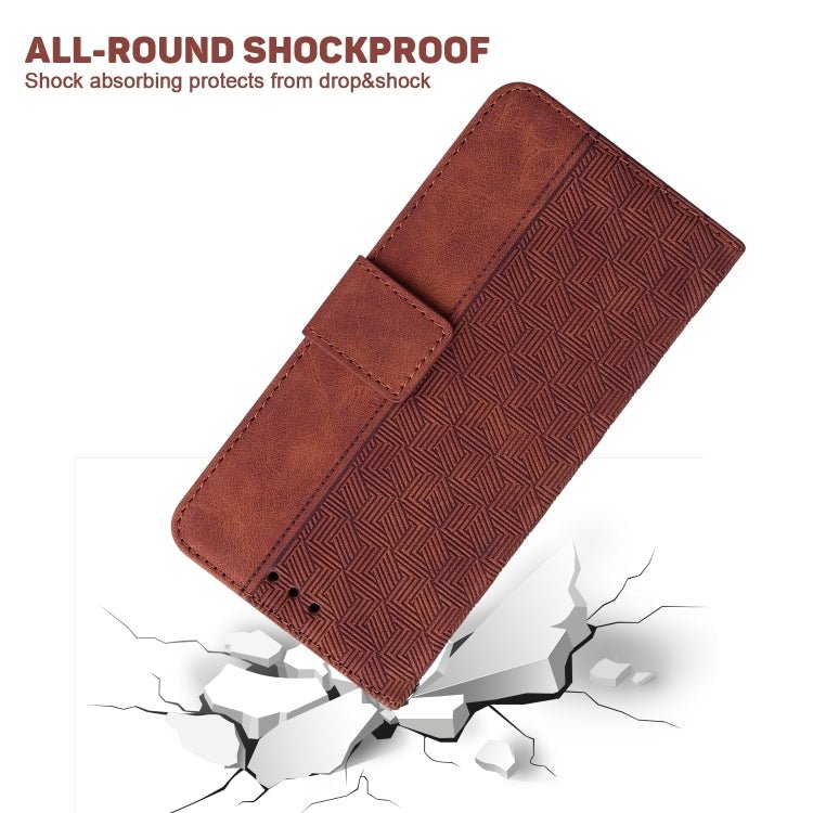 Geometric Embossed Leather Phone Case, For iPhone 16, For iPhone 15 Pro Max