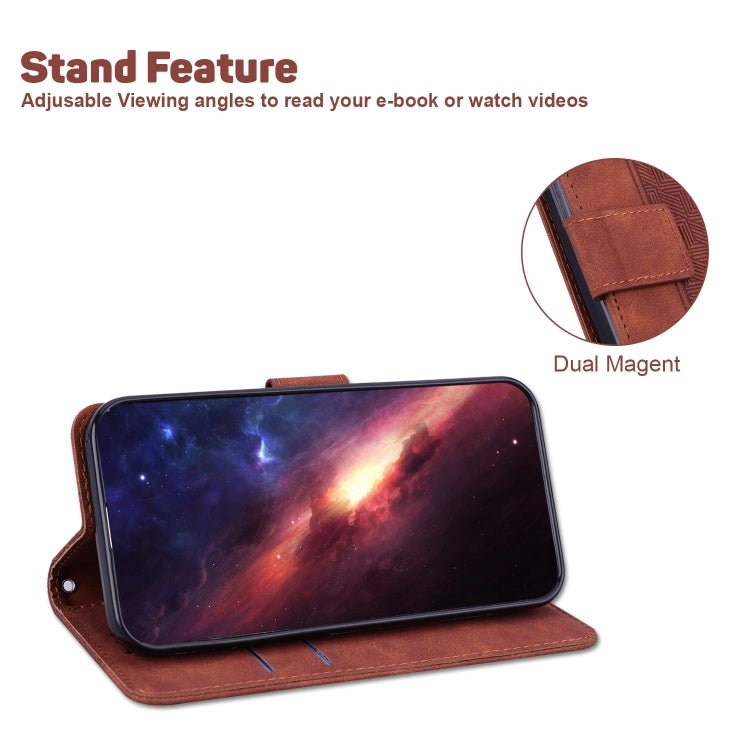 Geometric Embossed Leather Phone Case, For iPhone 16, For iPhone 15 Pro Max