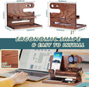 Gifts for Men, Dad Gifts from Daughter Son, Ash Wood Phone Docking Station Nightstand Organizer,