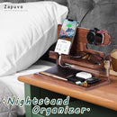 Gifts for Men, Dad Gifts from Daughter Son, Ash Wood Phone Docking Station Nightstand Organizer,