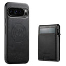 Google Pixel 11 Magnetic Card Holder Case — Waxy Leather Back Cover