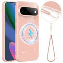 Google Pixel 11 Magnetic Glitter Case · MagSafe Shockproof Cover with Wrist Strap