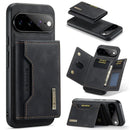Google Pixel 11 Pro XL Detachable Wallet Case — Magnetic Leather Folio with Kickstand (Black)
