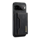 Google Pixel 11 Pro XL Detachable Wallet Case — Magnetic Leather Folio with Kickstand (Black)