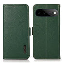 Google Pixel 11 Pro XL Genuine Leather Case — Litchi Texture RFID-Blocking Cover