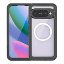 Google Pixel 11 Pro XL Waterproof Case — IPX8 Clear Magnetic Full-Body Cover (Black)
