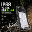 Google Pixel 11 Pro XL Waterproof Case — IPX8 Clear Magnetic Full-Body Cover (Black)
