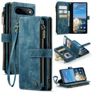 Google Pixel 11 Pro XL Zipper Wallet Case — Leather Card Holder Cover with Strap