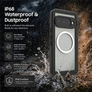 Google Pixel 11 Waterproof Case — IPX8 Clear Magnetic Full-Body Cover (Black)