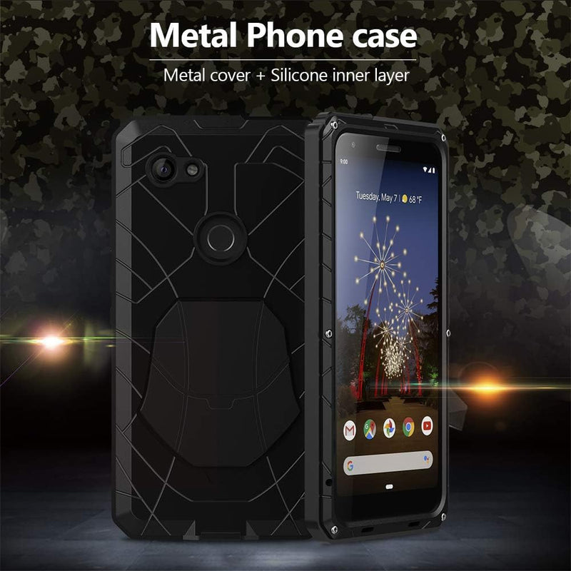 Google Pixel 3A XL Case Pixel 3A XL Case Heavy Duty Gorilla Glass Metal Cover - Gorilla Cases