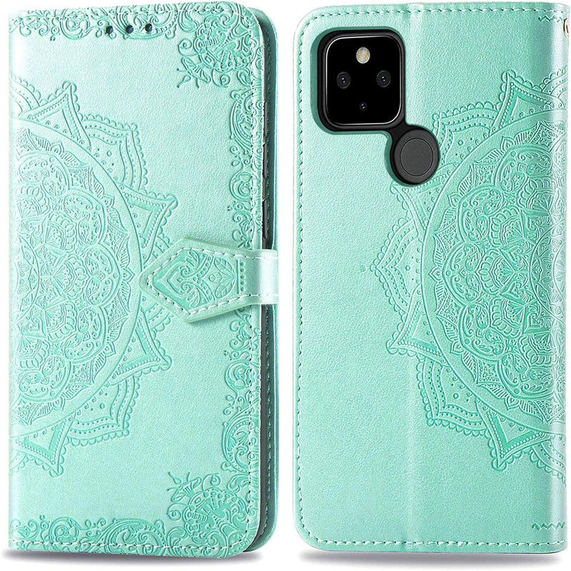 Google Pixel 5 Case PU Leather Phone Case Mandala - Gorilla Cases