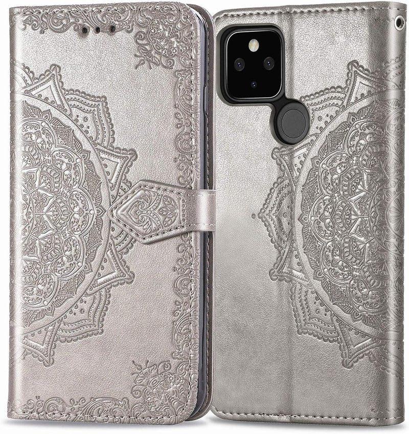 Google Pixel 5 Case PU Leather Phone Case Mandala - Gorilla Cases