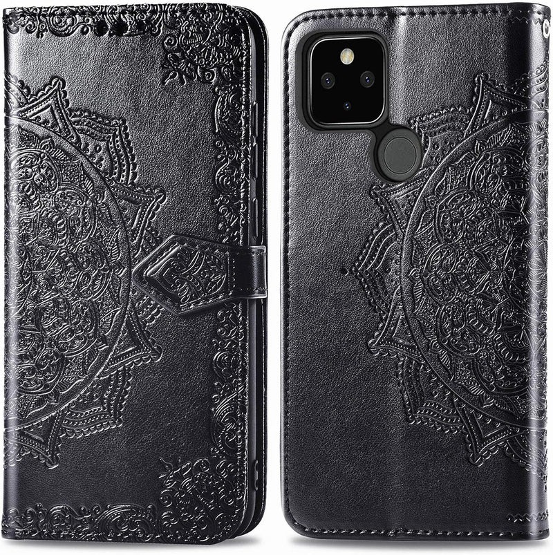 Google Pixel 5 Case PU Leather Phone Case Mandala - Gorilla Cases