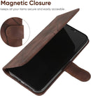 Google Pixel 5 Case Wallet Case with Tempered Glass