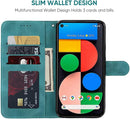 Google Pixel 5 Case Wallet Case with Tempered Glass