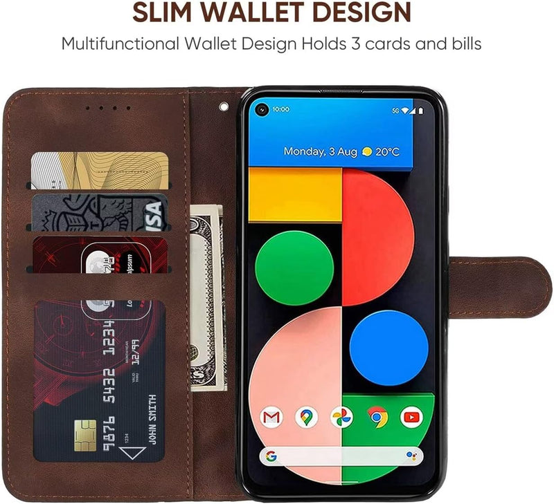 Google Pixel 5 Case Wallet Case with Tempered Glass - Gorilla Cases