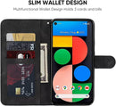 Google Pixel 5 Case Wallet Case with Tempered Glass
