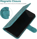 Google Pixel 5 Case Wallet Case with Tempered Glass