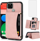 Google Pixel 5 Wallet Cover with Tempered Glass Screen Protector