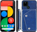 Google Pixel 5 Wallet Cover with Tempered Glass Screen Protector