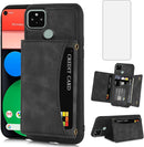 Google Pixel 5 Wallet Cover with Tempered Glass Screen Protector