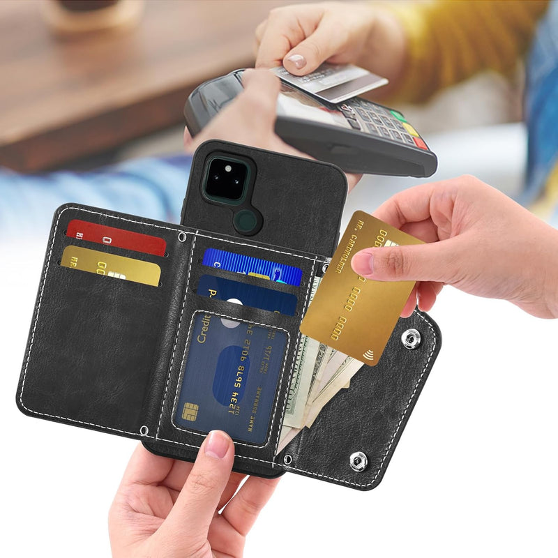 Google Pixel 5 Wallet Cover with Tempered Glass Screen Protector - Gorilla Cases