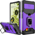 Google Pixel 6 Case Sliding Camera Cover Heavy Duty Protective Pixel Card Holder