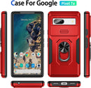 Google Pixel 7a Slide Camera Cover & 2X Screen Protector Military Grade Shockproof Phone Case