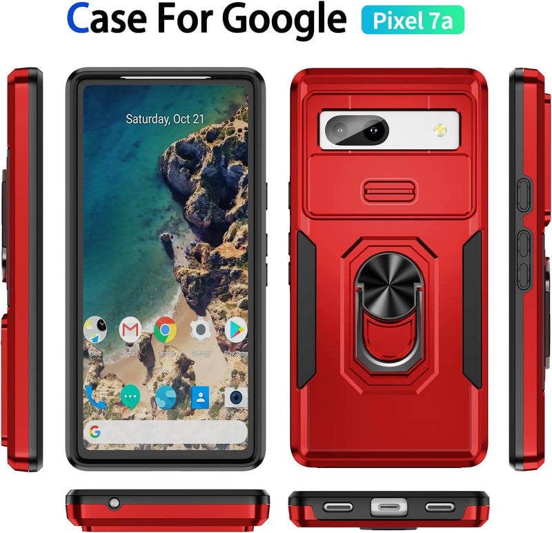 Google Pixel 7a Slide Camera Cover & 2X Screen Protector Military Grade Shockproof Phone Case - Gorilla Cases