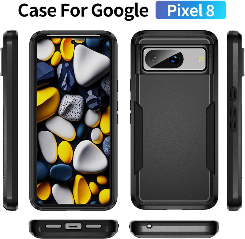 Google Pixel 8 Case Screen Protector Heavy - Duty Tough Rugged Shockproof Protective Case - Gorilla Cases