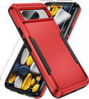 Google Pixel 8 Case Screen Protector Heavy - Duty Tough Rugged Shockproof Protective Case