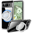 Google Pixel 8 Clear Case Magnetic Rotating Kickstand