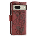 Google Pixel 8 Floral Wallet Case Rose Butterfly Women