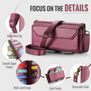 Google Pixel 8 Pro 5G Zipper Wallet Cover Tempered Glass Screen Protector Credit Card Holder