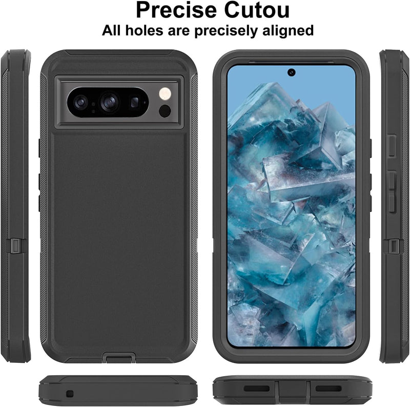 Google Pixel 8 Pro Case 2 Pcs Tempered Glass Screen Protector Heavy Duty Protection Case - Gorilla Cases