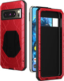 Google Pixel 8 Pro Case Aluminum Metal Silicon Rubber Heavy Duty Shockproof Protective Case Rugged Case