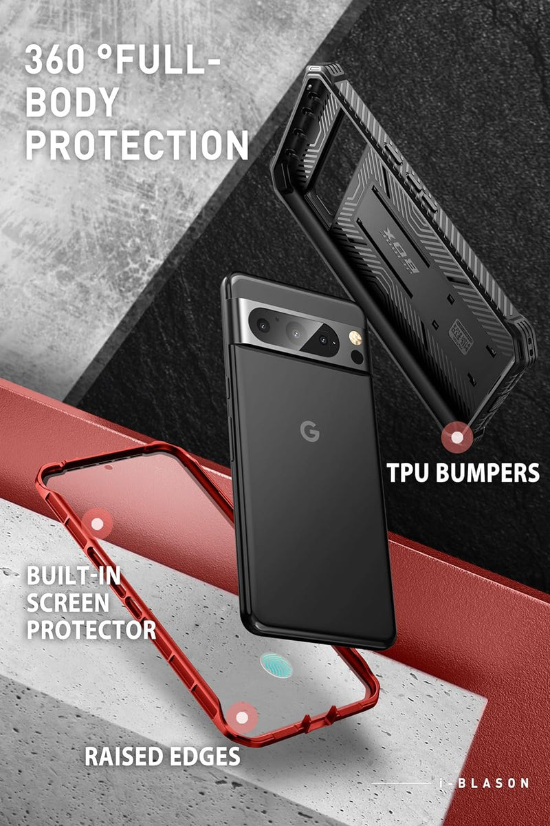 Google Pixel 8 Pro Case Built - in Screen Protector Bumper Protective Phone Case - Gorilla Cases