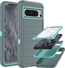 Google Pixel 8 Pro Case Built in Screen Protector/Drop Proof 3 - Layer Case - Black