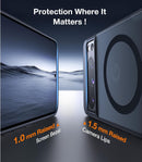 Google Pixel 8 Pro Case Fit for MagSafe 12FT Mil - Grade Drop Protection,Slim Fit Phone Case Matte Black