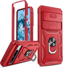 Google Pixel 8 Pro Case Heavy Duty Armor Case Kickstand Case Pink