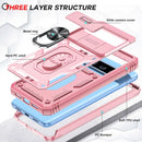 Google Pixel 8 Pro Case Heavy Duty Armor Case Kickstand Case Pink