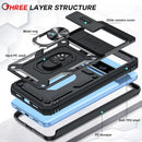 Google Pixel 8 Pro Case Heavy Duty Armor Case Kickstand Case Pink