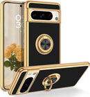 Google Pixel 8 Pro Case Slim Fit Soft Ring Holder Kickstand Magnetic Car Mount