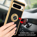 Google Pixel 8 Pro Case Slim Fit Soft Ring Holder Kickstand Magnetic Car Mount