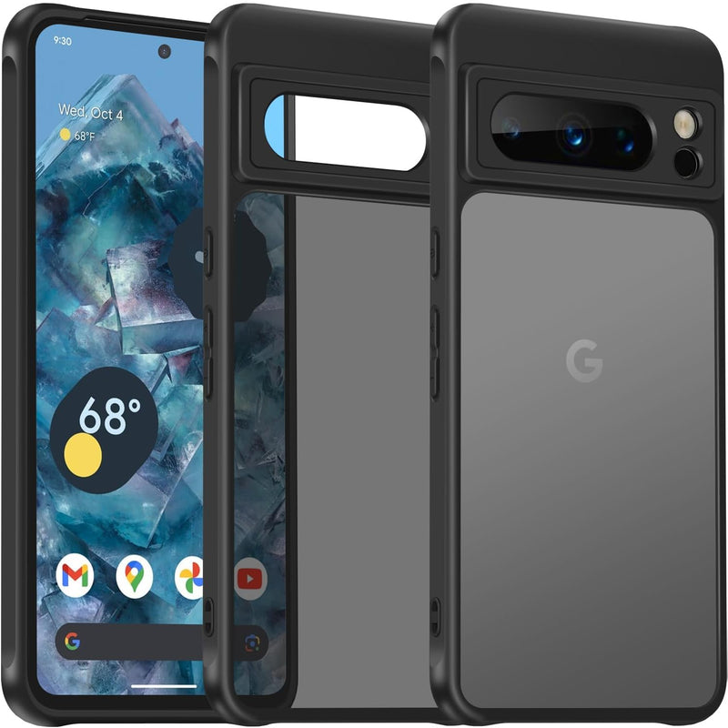 Google Pixel 8 Pro Military Grade Drop Protection Silicone Phone Case Black - Gorilla Cases