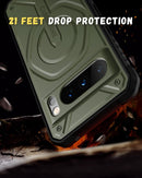 Google Pixel 8 Pro Protective Case Compatible Tempered Glass Screen Protector Green