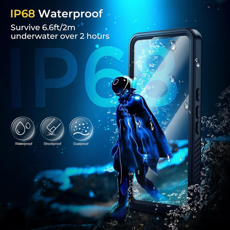 Google Pixel 8 Pro Waterproof Case Hard Back Protective Phone Cover Pixel 8 Pro - 6.7 Inch Black - Gorilla Cases