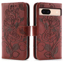 Google Pixel 8a Floral Wallet Case Rose Butterfly Women