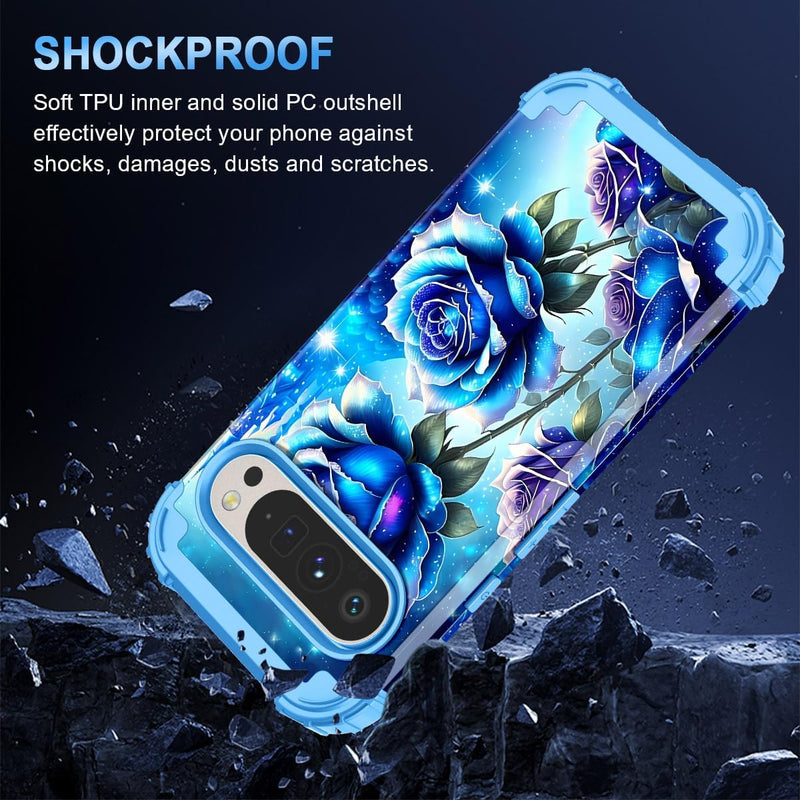 Google Pixel 9 Case/Pixel 9 Pro Case, Glow Duty Shockproof Full Body Protection Soft Silicone Case - Gorilla Cases